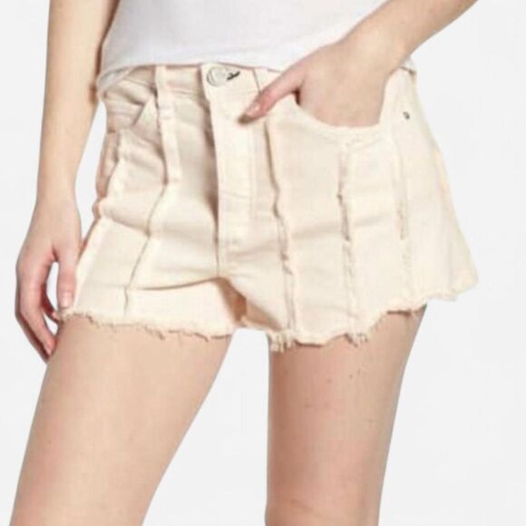 McGuire Denim Georgia May High-Waisted Fringe Shorts – Peach 70s Boho (Size 28) - Picture 3 of 6